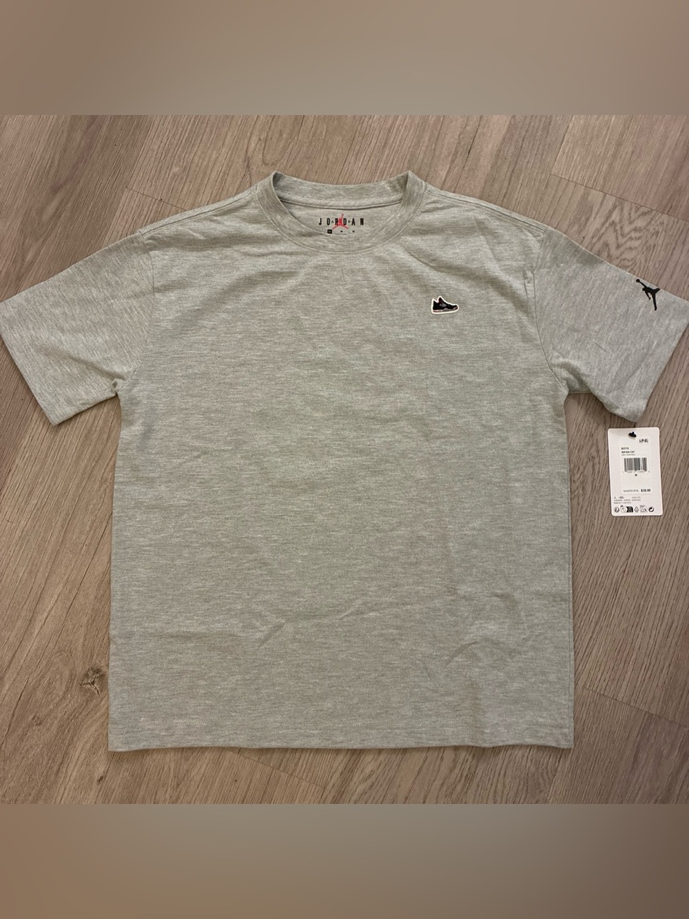 Jordan Men's Short Sleeve Crewneck T-Shirt in Heather Gray
